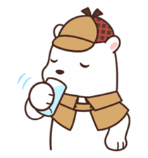 White bear detective sticker #996360