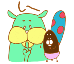 squirrel with an acorn sticker #996553