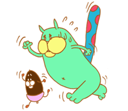 squirrel with an acorn sticker #996562