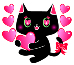 The black cat 'Tsukune' sticker #997809