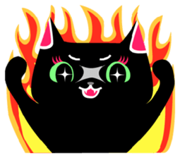 The black cat 'Tsukune' sticker #997810