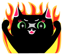 The black cat 'Tsukune' sticker #997810