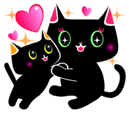 The black cat 'Tsukune' sticker #997811