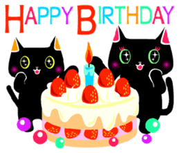 The black cat 'Tsukune' sticker #997816