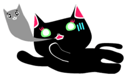 The black cat 'Tsukune' sticker #997819
