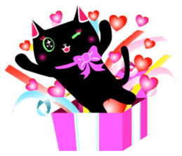 The black cat 'Tsukune' sticker #997820