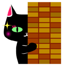 The black cat 'Tsukune' sticker #997821