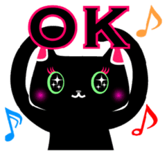 The black cat 'Tsukune' sticker #997822