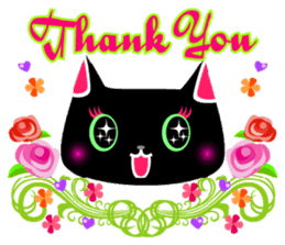 The black cat 'Tsukune' sticker #997826