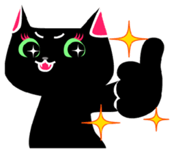 The black cat 'Tsukune' sticker #997831