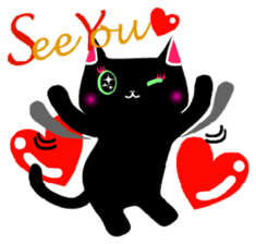 The black cat 'Tsukune' sticker #997837