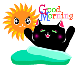 The black cat 'Tsukune' sticker #997838