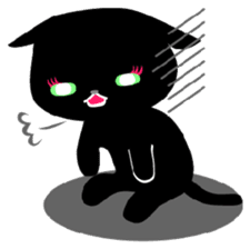 The black cat 'Tsukune' sticker #997840