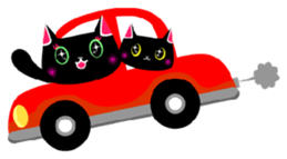 The black cat 'Tsukune' sticker #997841