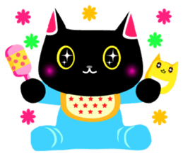 The black cat 'Tsukune' sticker #997842