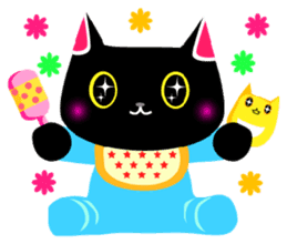 The black cat 'Tsukune' sticker #997842