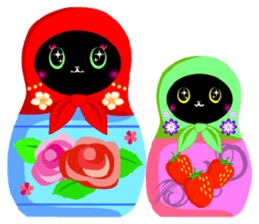 The black cat 'Tsukune' sticker #997843