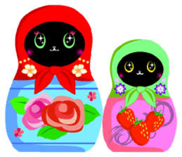 The black cat 'Tsukune' sticker #997843