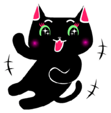 The black cat 'Tsukune' sticker #997844