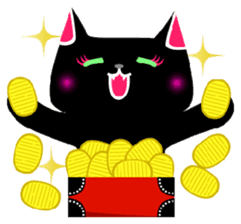 The black cat 'Tsukune' sticker #997845