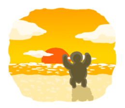 Sea turtle U-san! sticker #998339