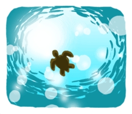 Sea turtle U-san! sticker #998346