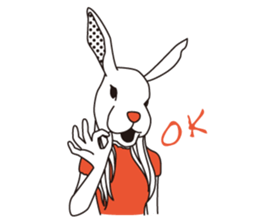 animal masks sticker #1000088