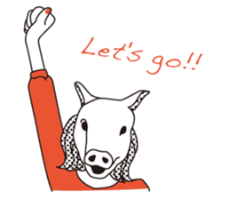 animal masks sticker #1000094