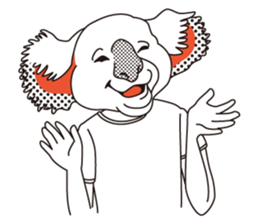 animal masks sticker #1000107