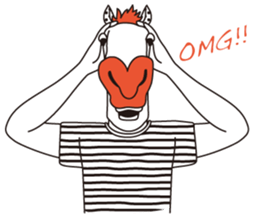 animal masks sticker #1000111