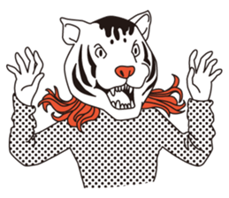 animal masks sticker #1000113