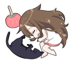 Girls summer vacation sticker #1000254