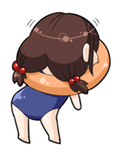 Girls summer vacation sticker #1000256