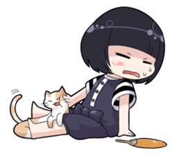 Girls summer vacation sticker #1000259