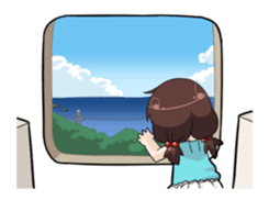 Girls summer vacation sticker #1000262