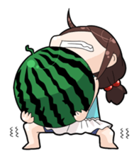 Girls summer vacation sticker #1000265