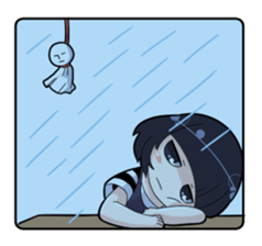 Girls summer vacation sticker #1000269