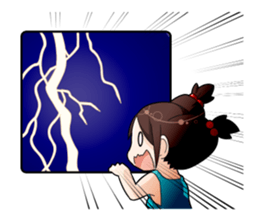 Girls summer vacation sticker #1000271