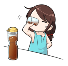 Girls summer vacation sticker #1000272