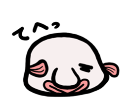 a deep-sea fish*Psychrolutes phrictus sticker #1001450