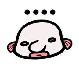 a deep-sea fish*Psychrolutes phrictus sticker #1001451