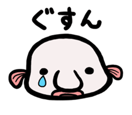 a deep-sea fish*Psychrolutes phrictus sticker #1001458