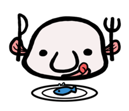 a deep-sea fish*Psychrolutes phrictus sticker #1001463