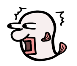 a deep-sea fish*Psychrolutes phrictus sticker #1001469