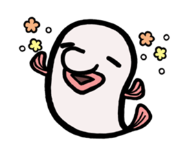 a deep-sea fish*Psychrolutes phrictus sticker #1001473