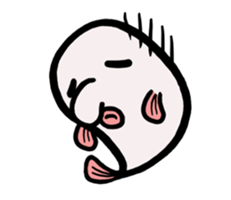 a deep-sea fish*Psychrolutes phrictus sticker #1001474