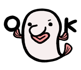 a deep-sea fish*Psychrolutes phrictus sticker #1001480