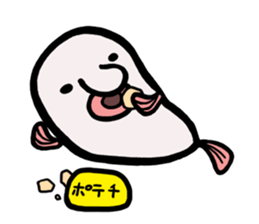 a deep-sea fish*Psychrolutes phrictus sticker #1001486