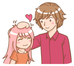 The love story of Gin & Ian sticker #1001503