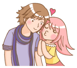 The love story of Gin & Ian sticker #1001504